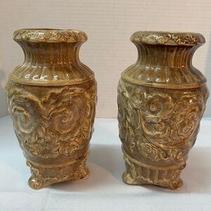 Set of 2 Ceramic Glazed Vases (GK)